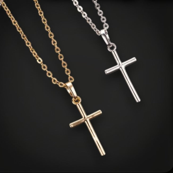 ✨ Collier Croix Minimaliste – Doré &amp; Argenté ✝️