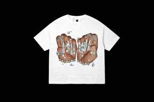T-Shirt Blanc “Pink Fist Diamonds”